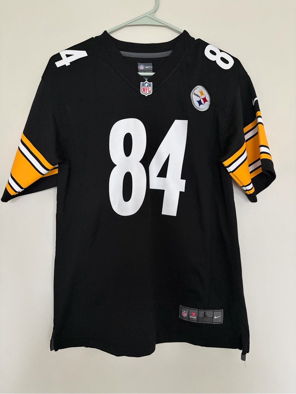 Nike Kids' Large Pittsburgh Steelers #84 Antonio Brown Black Football Jersey